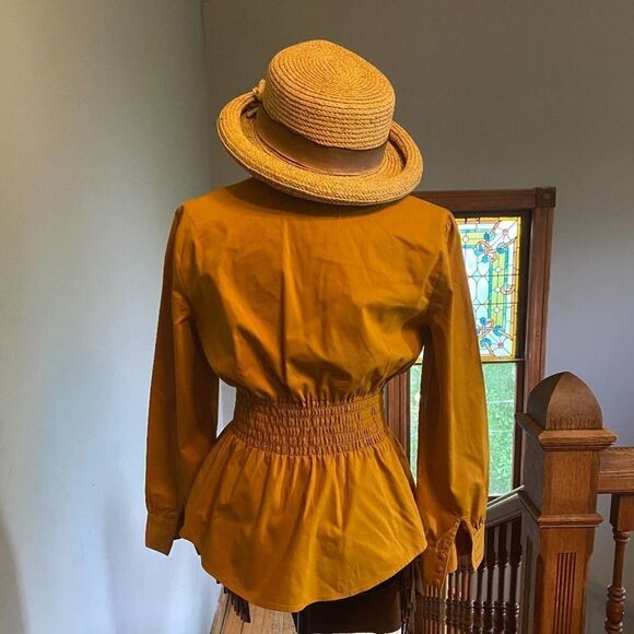 Worthington BOHO Button Up Shirt Tunic Grunge Twee Small - Picture 2 of 8